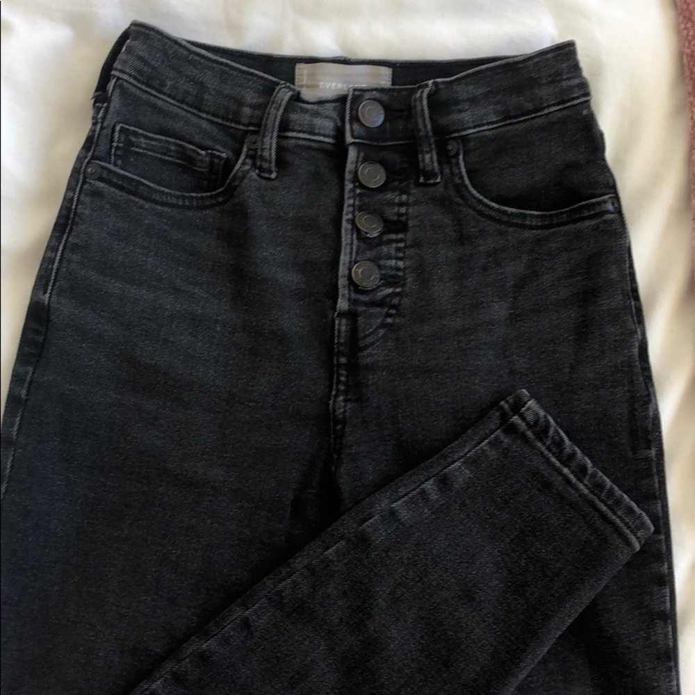 Everlane High-Rise Skinny Button Fly jeans